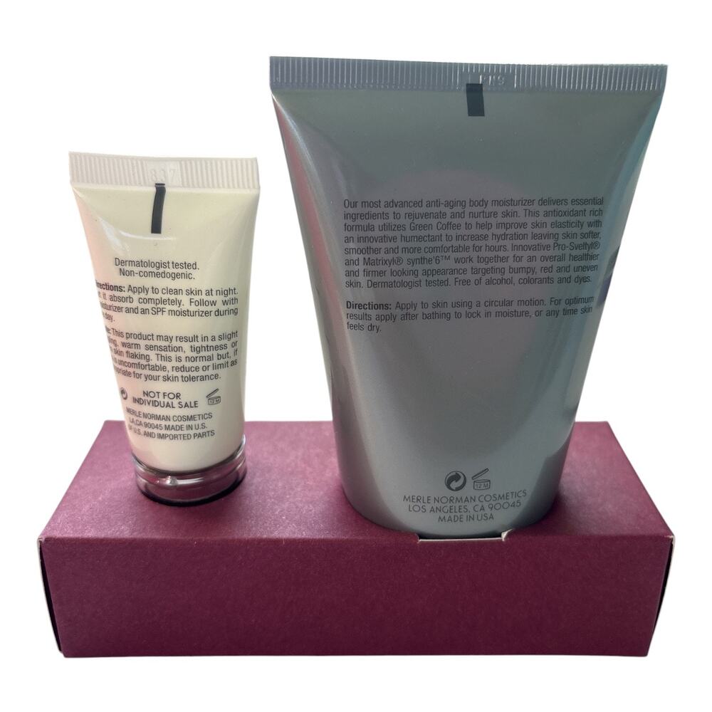 Merle Norman Smoothing Skin Duo Anti-Aging Complex Body Lotion Retinol Night Set - Picture 7 of 8